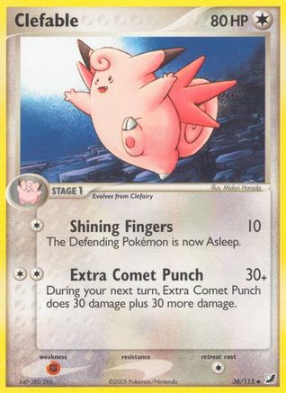 Clefable 36/115 - Unseen Forces Reverse Holofoil - Poke-Collect
