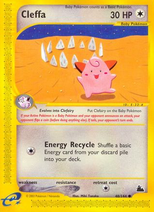 Cleffa 48/144 - Skyridge Reverse Holofoil - Poke-Collect