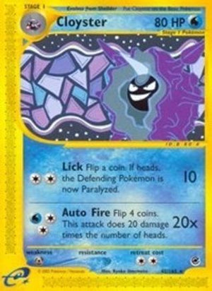 Cloyster 42/165 - Expedition Base Set Reverse Holofoil