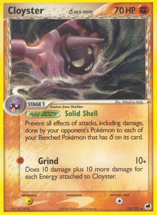 Cloyster (Delta Species) 14/101 - Dragon Frontiers - Poke-Collect