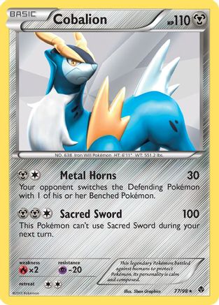 Cobalion 77/98 - Emerging Powers Reverse Holofoil - Poke-Collect