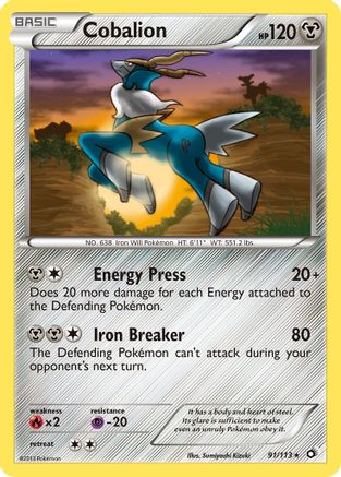 Cobalion 91/113 - Legendary Treasures Holofoil - Poke-Collect