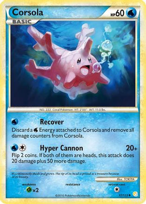 Corsola 37/123 - HeartGold & SoulSilver Reverse Holofoil