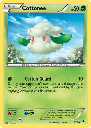 Cottonee (10) 10/98 - Emerging Powers Reverse Holofoil - Poke-Collect