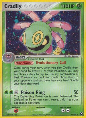 Cradily 7/108 - Power Keepers Holofoil