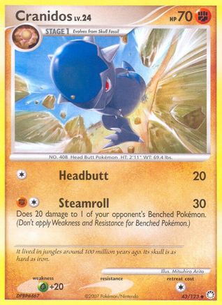 Cranidos 43/123 - Mysterious Treasures - Poke-Collect