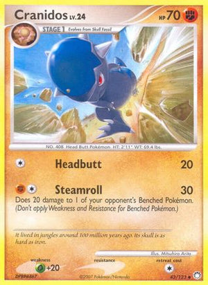 Cranidos 43/123 - Mysterious Treasures Reverse Holofoil