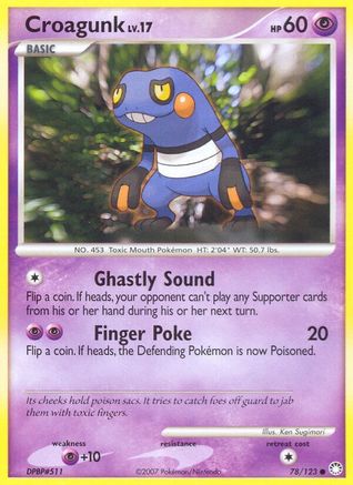 Croagunk 78/123 - Mysterious Treasures Reverse Holofoil - Poke-Collect