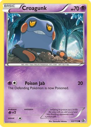 Croagunk 62/113 - Legendary Treasures Reverse Holofoil - Poke-Collect