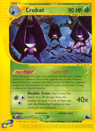 Crobat 6/144 - Skyridge Reverse Holofoil - Poke-Collect