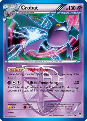 Crobat 55/135 - Plasma Storm Reverse Holofoil