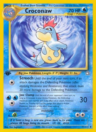 Croconaw (31) 31/111 - Neo Genesis 1st Edition - Poke-Collect