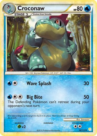 Croconaw 38/123 - HeartGold SoulSilver - Poke-Collect