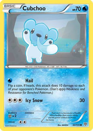 Cubchoo 40/135 - Plasma Storm Reverse Holofoil - Poke-Collect