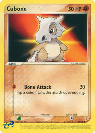 Cubone 40/95 - Team Magma vs Team Aqua Reverse Holofoil - Poke-Collect