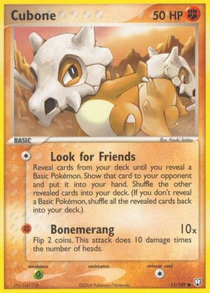 Cubone 51/109 - Team Rocket Returns Reverse Holofoil