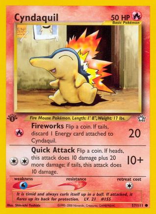 Cyndaquil (57) 57/111 - Neo Genesis 1st Edition - Poke-Collect