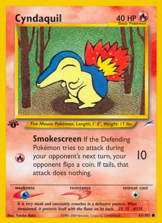 Cyndaquil 61/105 - Neo Destiny 1st Edition - Poke-Collect