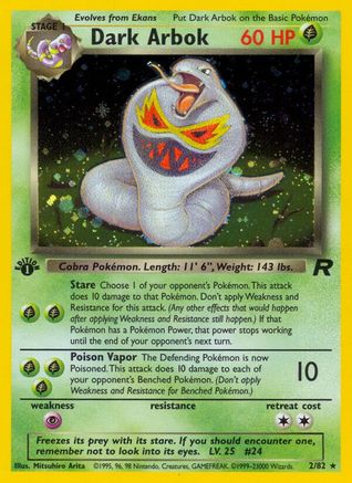 Dark Arbok (2) 2/82 - Team Rocket 1st Edition Holofoil - Poke-Collect