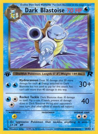 Dark Blastoise (20) 20/82 - Team Rocket Unlimited - Poke-Collect