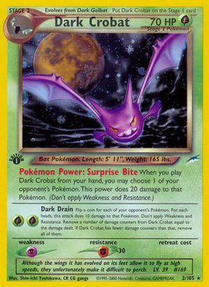 Dark Crobat 2/105 - Neo Destiny Unlimited Holofoil - Poke-Collect