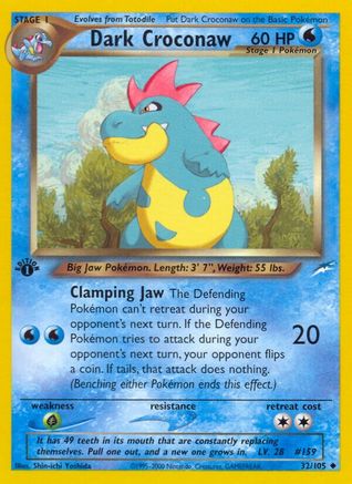 Dark Croconaw 32/105 - Neo Destiny 1st Edition - Poke-Collect