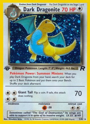 Dark Dragonite 5/82 - Team Rocket 1st Edition Holofoil - Poke-Collect