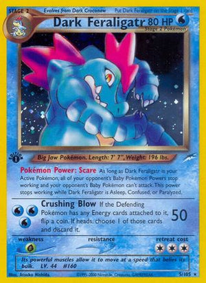 Dark Feraligatr 5/105 - Neo Destiny 1st Edition Holofoil - Poke-Collect