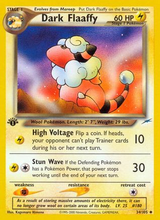 Dark Flaaffy 34/105 - Neo Destiny 1st Edition - Poke-Collect