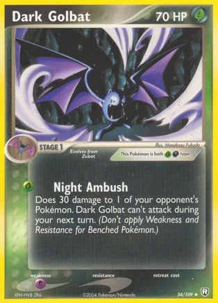 Dark Golbat 34/109 - Team Rocket Returns Reverse Holofoil - Poke-Collect