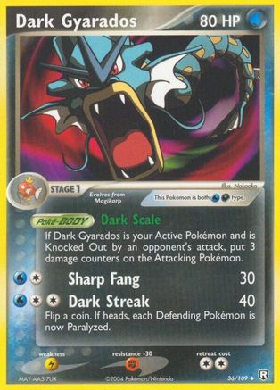 Dark Gyarados 36/109 - Team Rocket Returns Reverse Holofoil - Poke-Collect