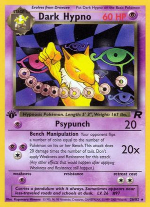 Dark Hypno 26/82 - Team Rocket 1st Edition