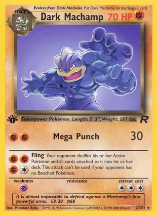Dark Machamp (27) 27/82 - Team Rocket 1st Edition - Poke-Collect