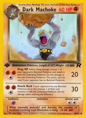 Dark Machoke 40/82 - Team Rocket 1st Edition - Poke-Collect