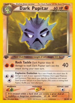 Dark Pupitar 38/105 - Neo Destiny 1st Edition - Poke-Collect