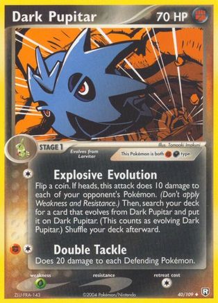 Dark Pupitar - 040/109 40/109 - Team Rocket Returns - Poke-Collect