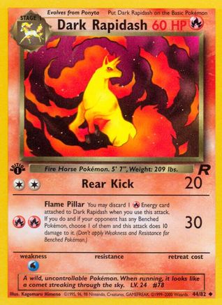 Dark Rapidash 44/82 - Team Rocket Unlimited - Poke-Collect