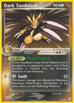 Dark Sandslash 18/109 - Team Rocket Returns Reverse Holofoil