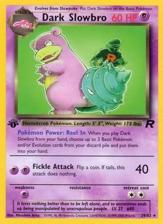Dark Slowbro 29/82 - Team Rocket 1st Edition - Poke-Collect
