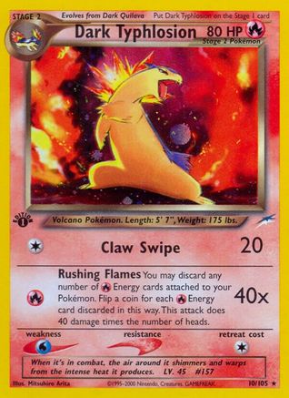Dark Typhlosion 10/105 - Neo Destiny Unlimited Holofoil - Poke-Collect