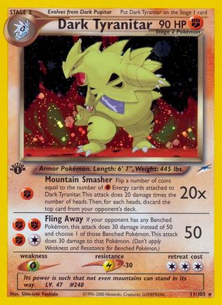 Dark Tyranitar 11/105 - Neo Destiny 1st Edition Holofoil - Poke-Collect