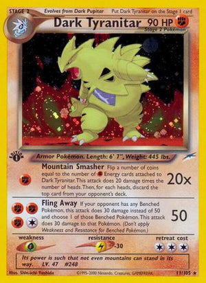 Dark Tyranitar 11/105 - Neo Destiny 1st Edition Holofoil - Poke-Collect