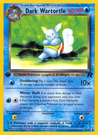Dark Wartortle 46/82 - Team Rocket 1st Edition - Poke-Collect
