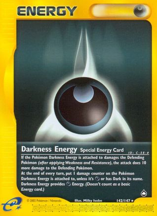 Darkness Energy 142/147 - Aquapolis Reverse Holofoil - Poke-Collect