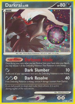 Darkrai 3/100 - Majestic Dawn Reverse Holofoil - Poke-Collect