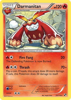 Darmanitan 25/114 - Black and White Reverse Holofoil - Poke-Collect