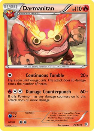 Darmanitan 28/149 - Boundaries Crossed Reverse Holofoil - Poke-Collect