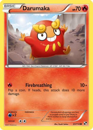 Darumaka 23/114 - Black & White Reverse Holofoil