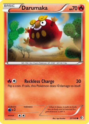 Darumaka 27/149 - Boundaries Crossed Reverse Holofoil - Poke-Collect
