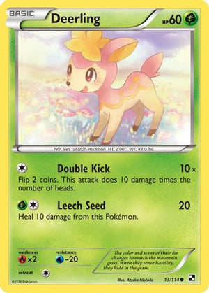 Deerling 13/114 - Black & White Reverse Holofoil